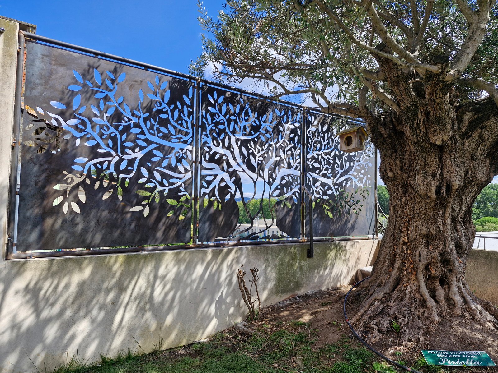 Clôture séparation voisinage brise-vue métal