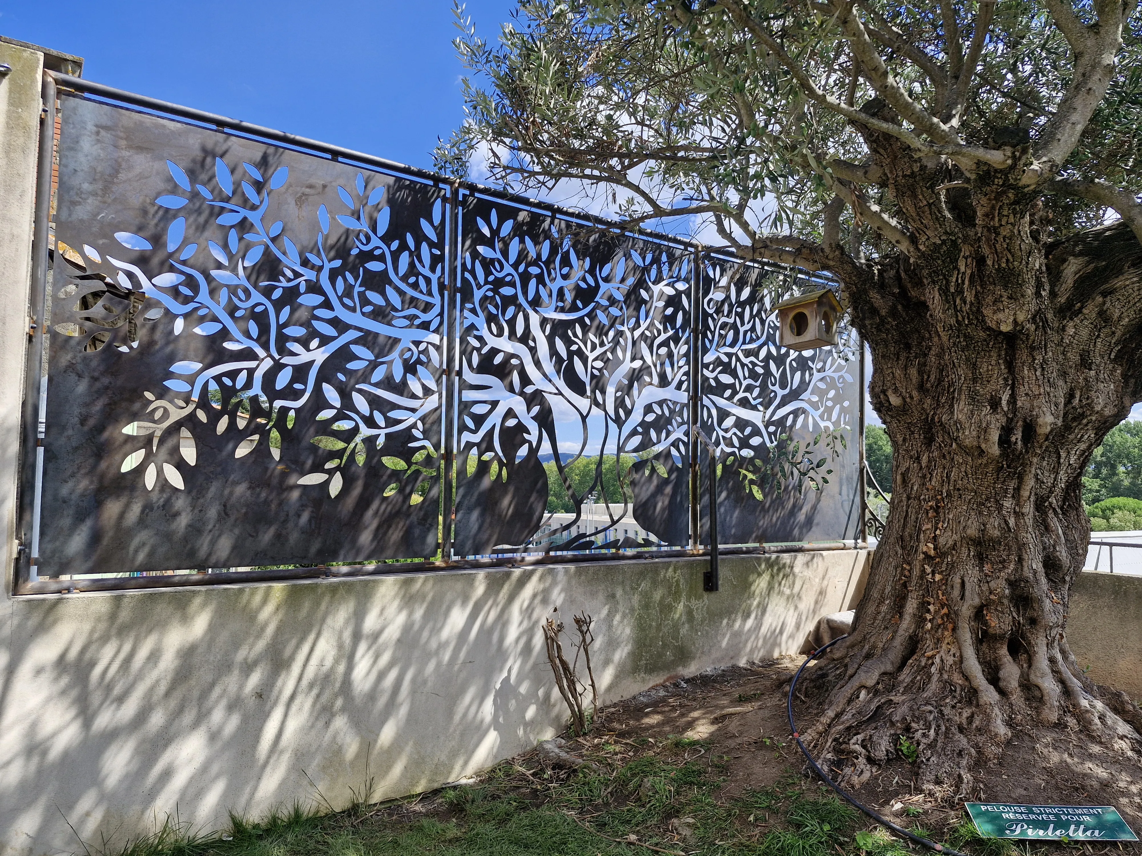 Clôture séparation voisinage brise-vue métal