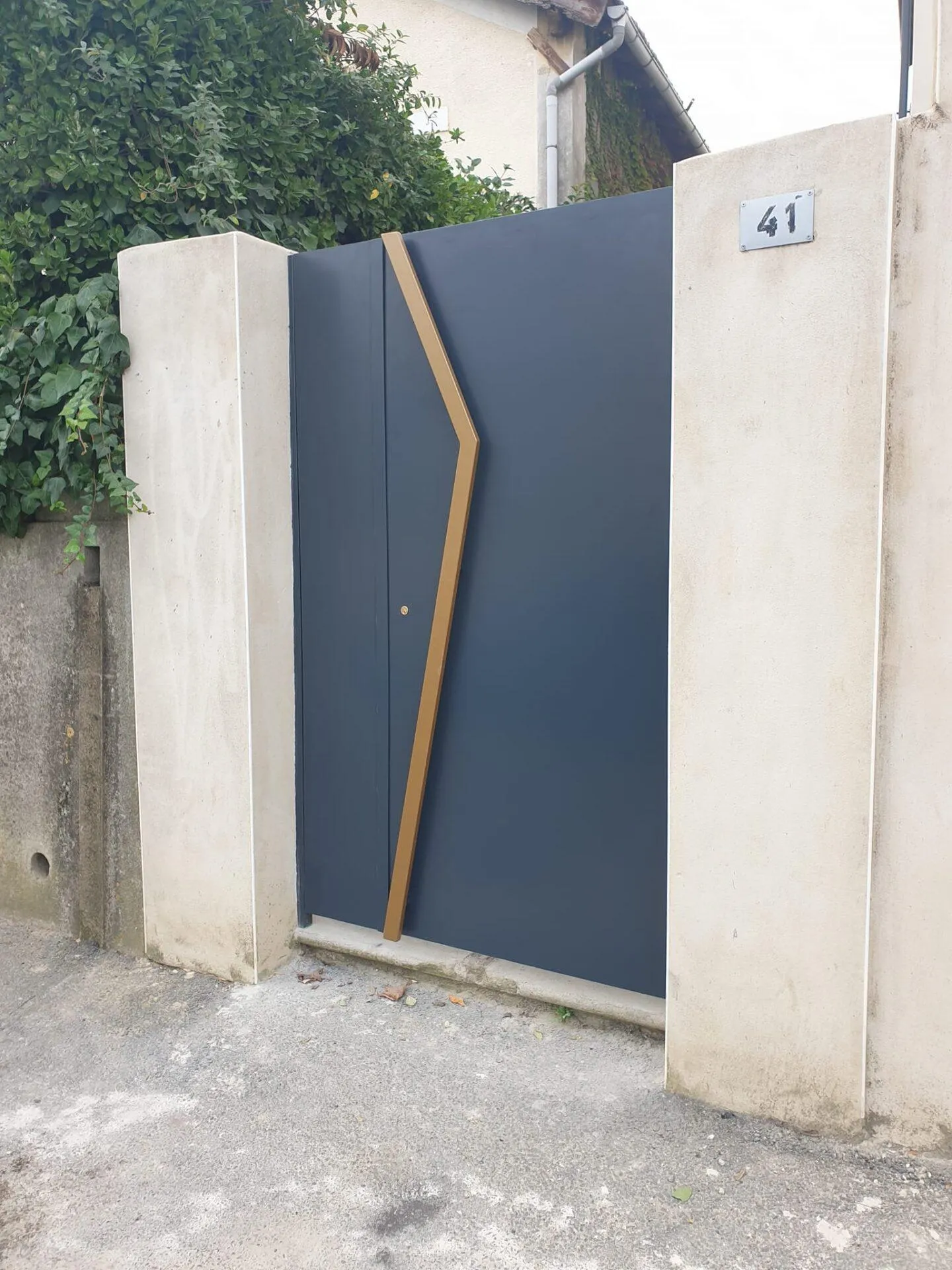 Portail plein occultant pour intimité et sécurité